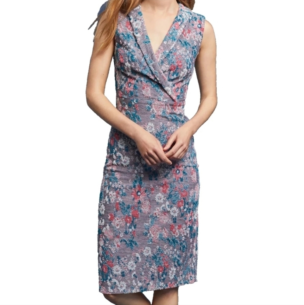 Maeve‎ Anthropologie Sleeveless Jacquard Floral Dress